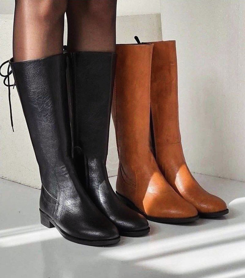 بوت ساق بلند بغل زیپ زمستانی