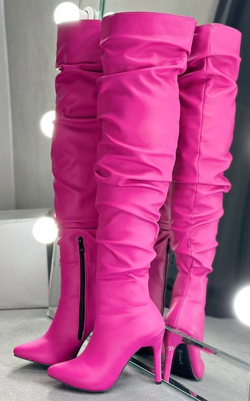 بوت ساقدار ساق بالا زانو پاشنه بلند