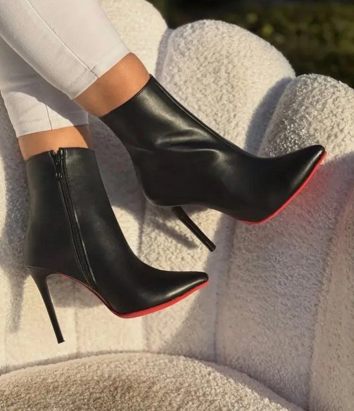 نیم بوت پاشنه بلند نوک تیز