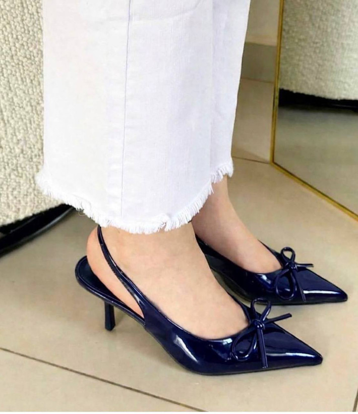 کفش ورنی عروسکی پاپیونی